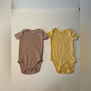Organic Cotton Short Sleeve Bodysuit By Mac & Moon